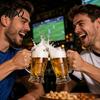 Thick Handle Beer Mug Soccer Glass 500ml Large Capacity Embossed Football Mug Lead-free Non-slip Glass Cup for Home Bar Gift Sports Fans Heavy Duty
