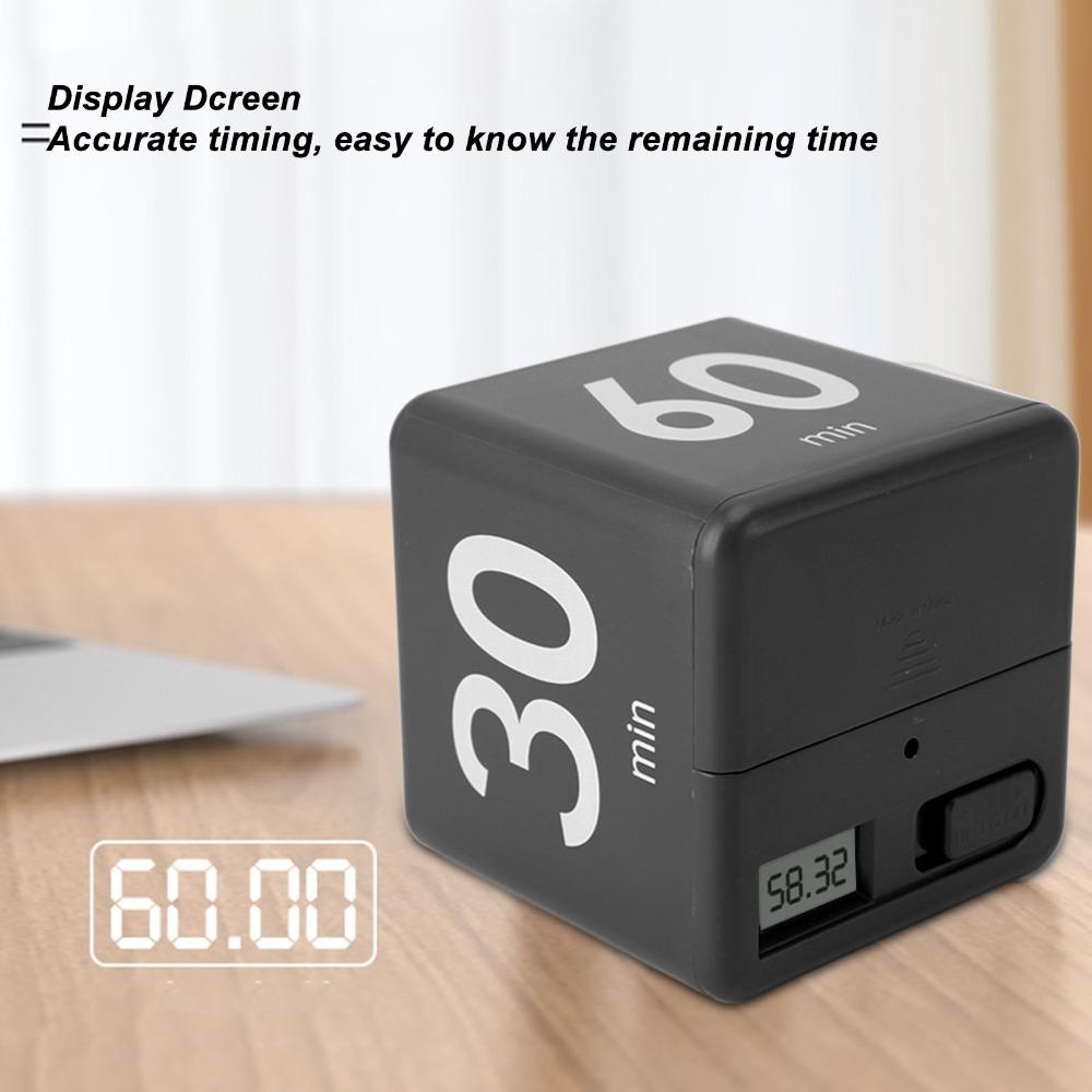 ABS Flip Timer Gravity Sensing Cube Timer Durable Countdown Timer Cooking Studying Workout Office