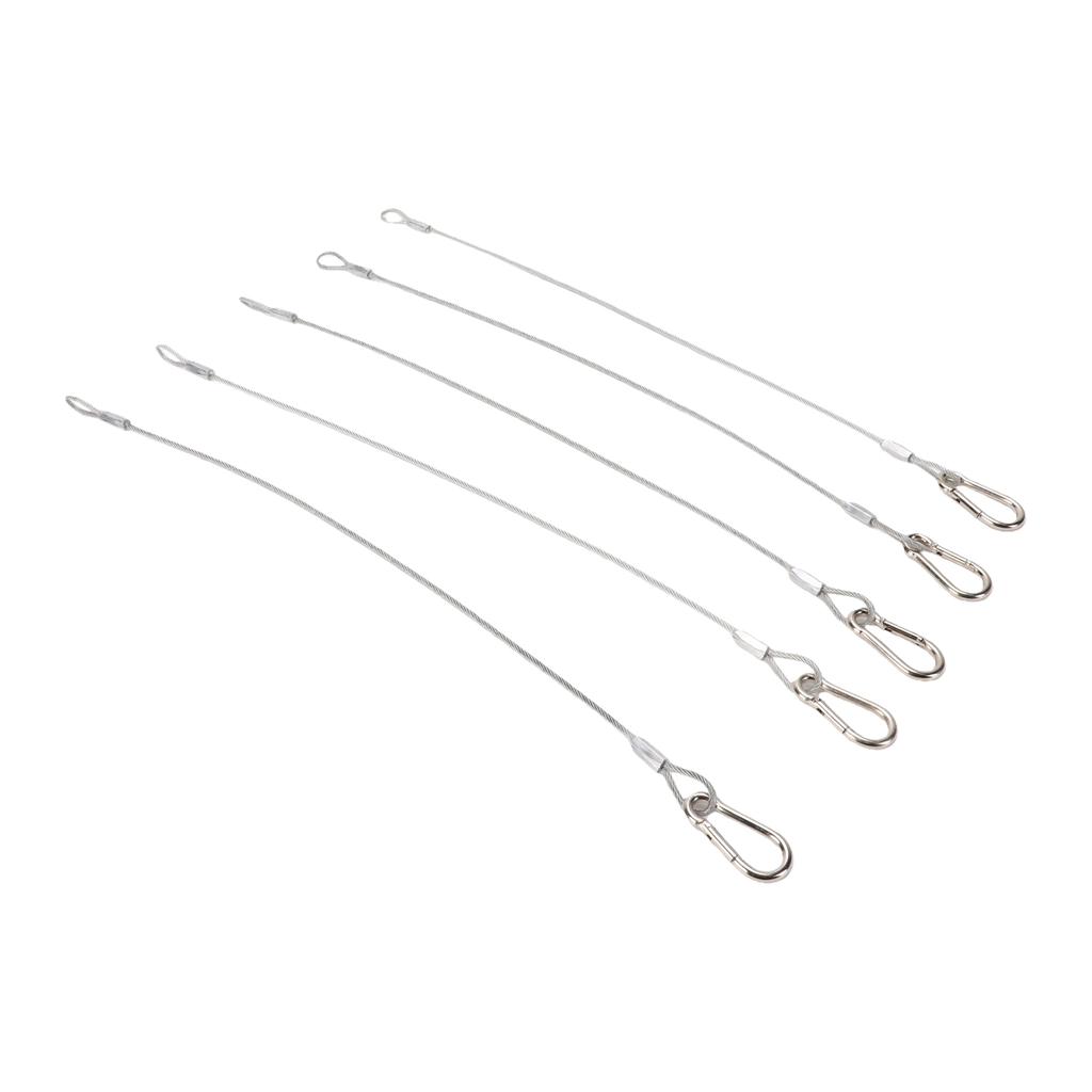5 PCS Bird Feeder Steel Wire Rust Proof Adjustable Hanging Steel Rope for Hanging Bird Bath Tub