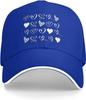 Assorted Hearts Print Baseball Cap Casual Polyester Adjustable Red Sun Protection Outdoor Baseball Hat