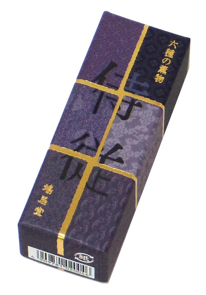 Kyukodo Incense, Six Kinds of Incense, Chamberlain, 20 sticks, 6cm
