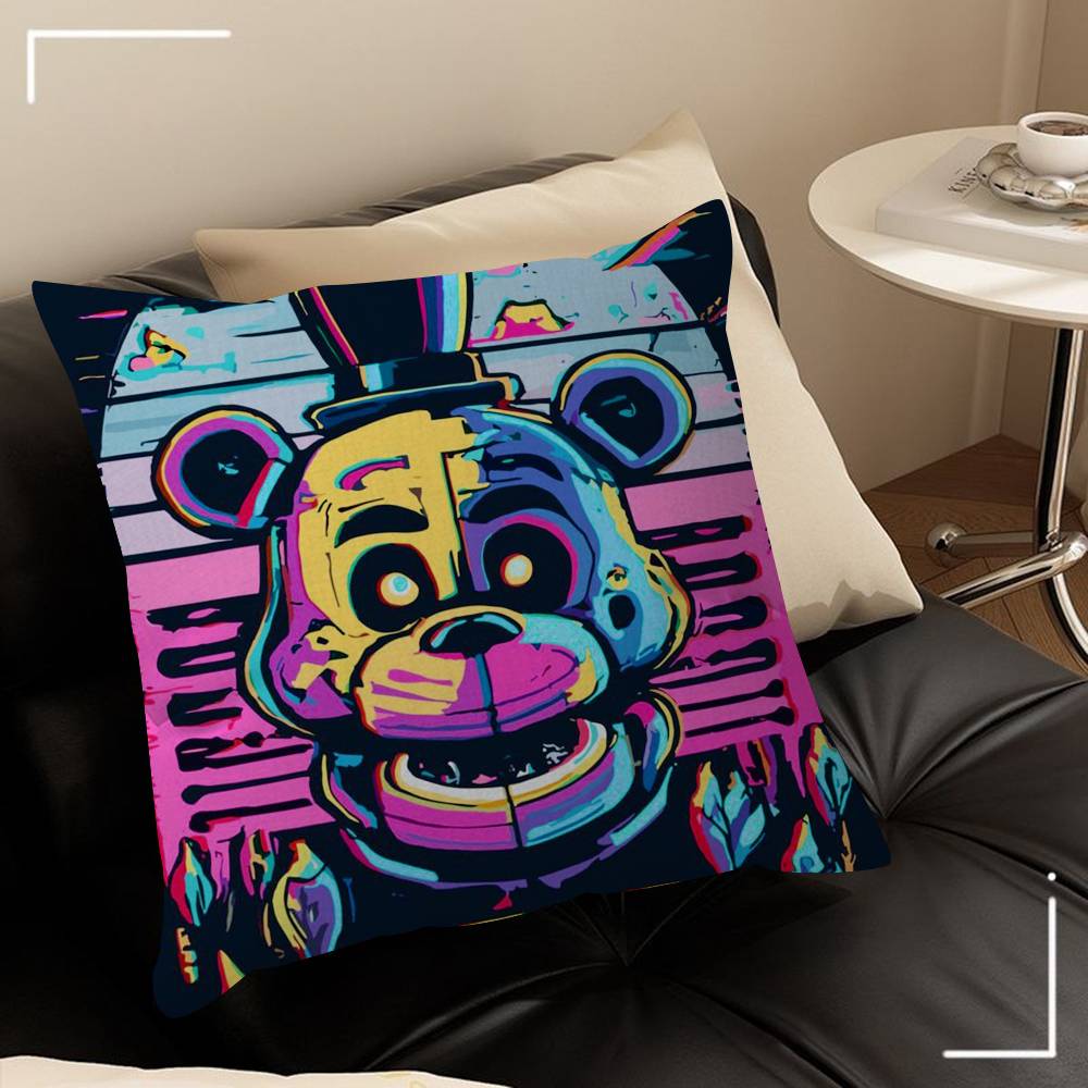 Movie Five N-Nights Game At F-Freddys    Cushion Cover Car Throw Pillow Case For Sofa Car Christmas Gift 40x40cm 45x45cm