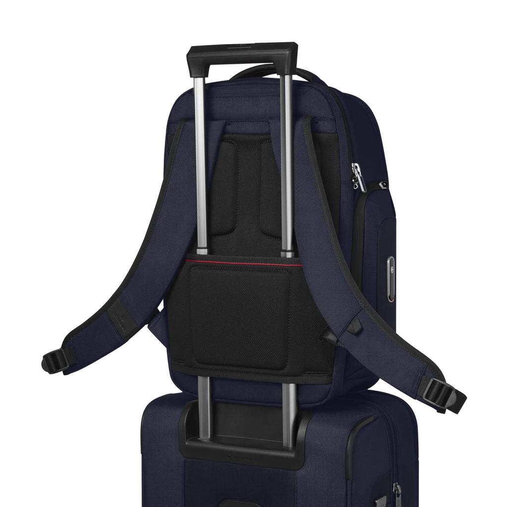 Victorinox Werks Traveler Deluxe Backpack with Laptop and Tablet 24L Antibacterial Business Perfect for Business and Navy Blue 7.0 15.6-inch 11-inch