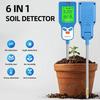 Yieryi 6 In 1 Soil PH Meter Moisture Temperature Light EC Fertility Tester Digital Garden Plant Soil Detector for Vegetable Farm