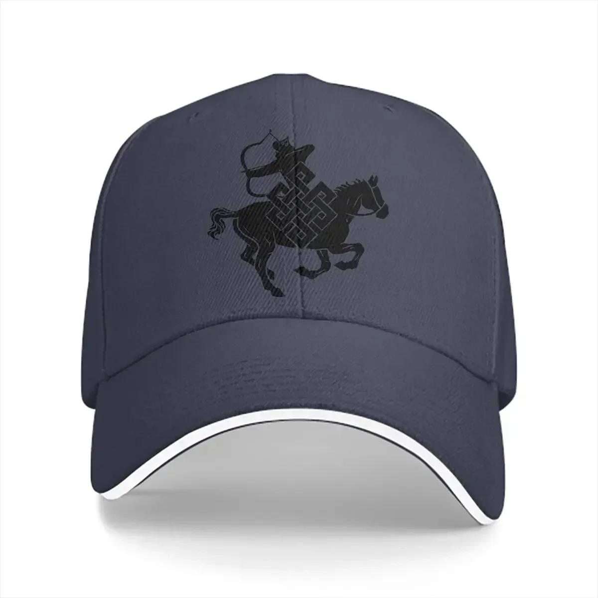 

Pure Color Dad Hats Mongolian Mounted Endless Knot Mens Hat Sun Visor Baseball Caps Archery Peaked Cap One Size