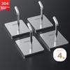 Baizi Hook, Stainless Steel Adhesive Hook, No Drilling Required, Strong Hook, Kitchen Door Back Coat Hook, Bathroom Storage Rack, Extended