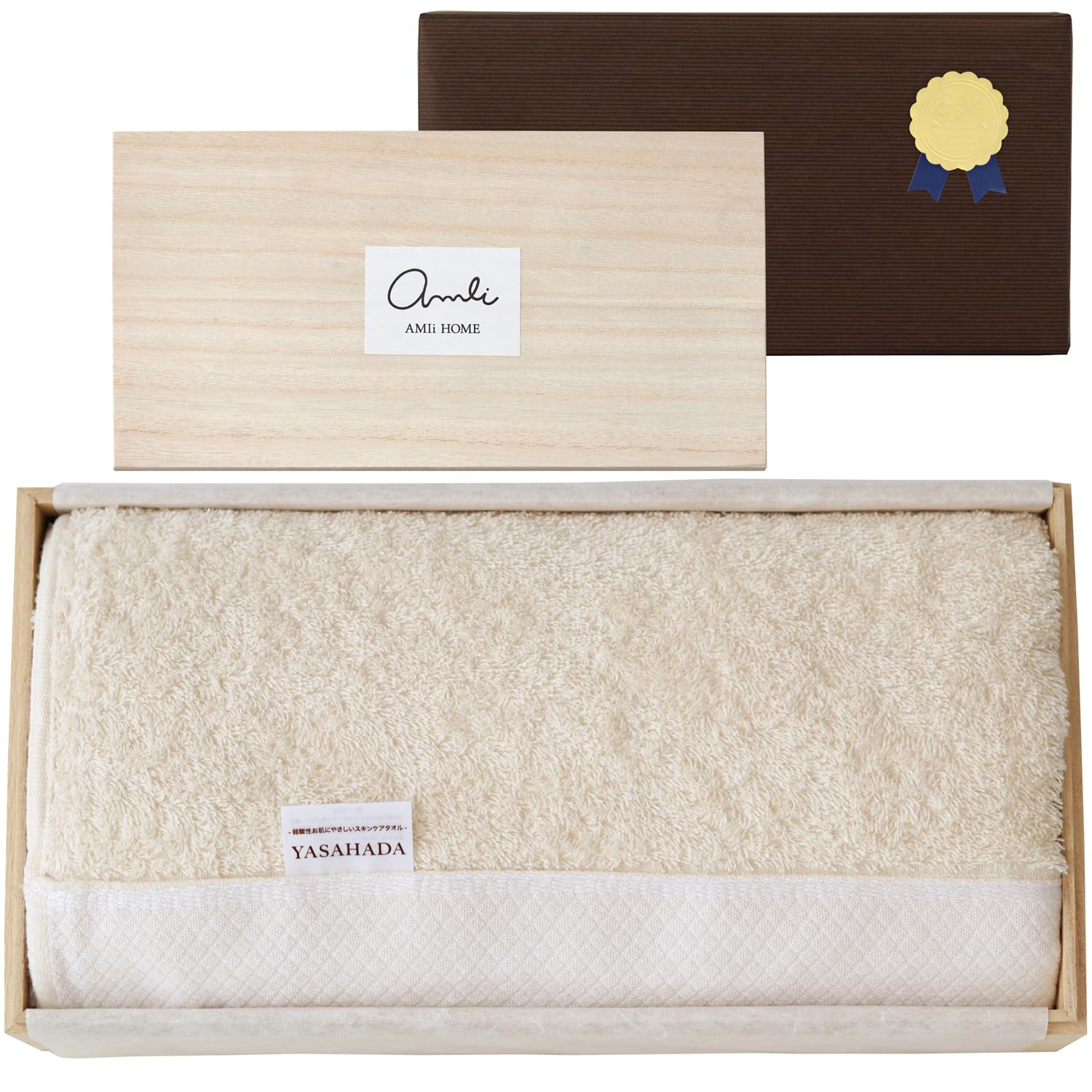 

Dolce duo Senshu Towel Bath Towel Gift Gift 1 Made in Perfect as a or Gift (Wooden Box, Wrapped) - Towel, Japan, 100% Cotton, Gift, Celebration, бежевый