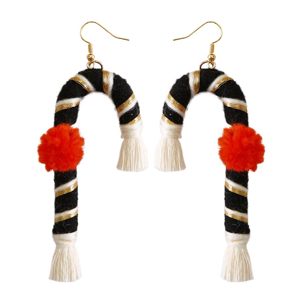 

Bohemian Handmade Santa Claus Tassel Earrings - European & American Cartoon Style
