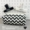 Cute Starry Sky/Wave Pen Bag Large Capacity Multifunctional Stationery Bag Storage Bag for School Office