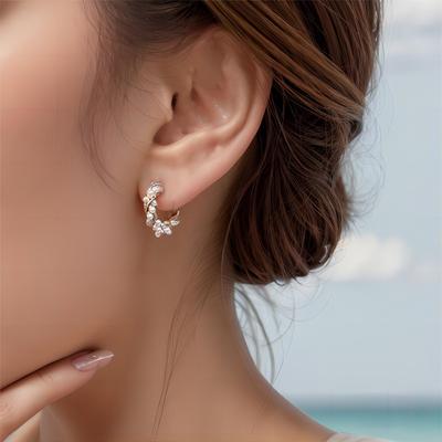 High End and Luxurious Temperament, Circular Pearl Earrings, Women's Fashionable and Cool Style, Personalized Ear Buckles, Niche