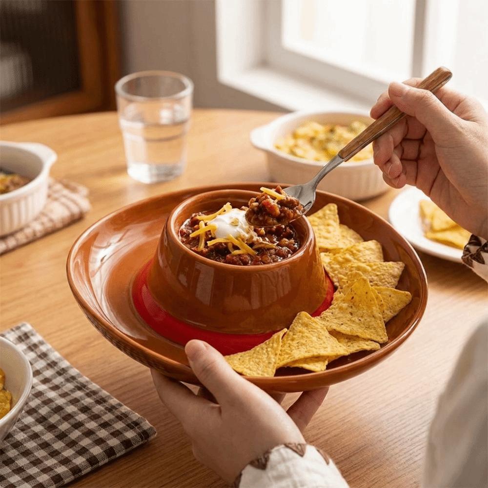 Kreativer Cowboyhut Keramikteller mit geteilter Knödelplatte Frühstücksgeschirr Partygeschenke