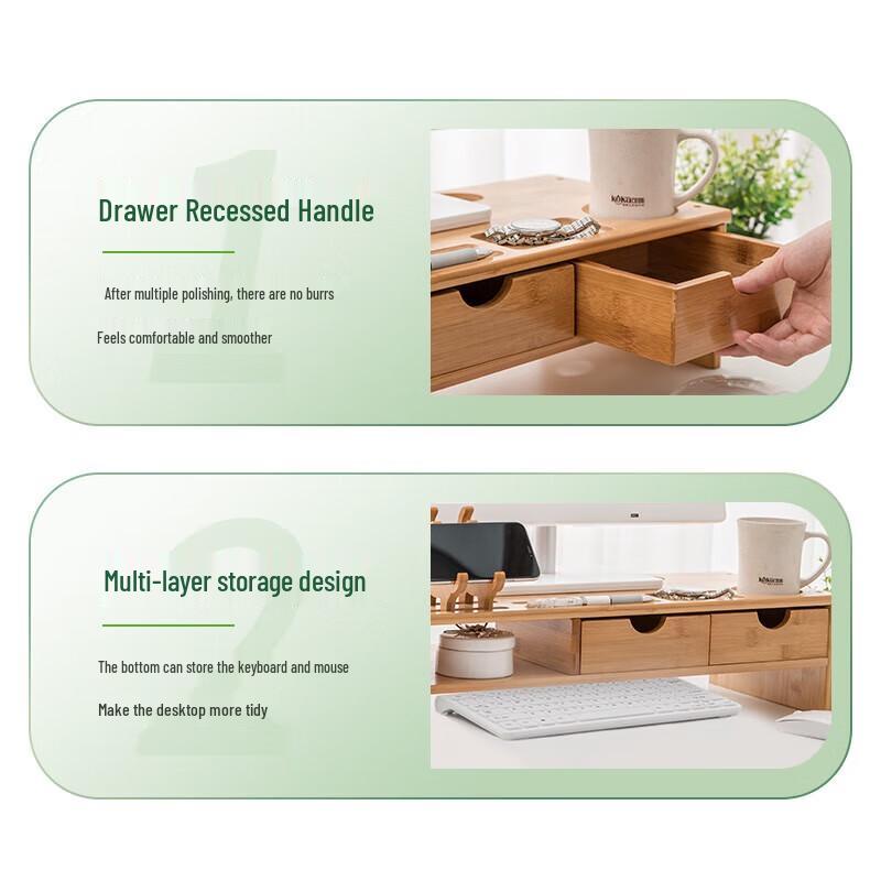 Beifang Multi-functional Monitor Riser with Dual Drawers