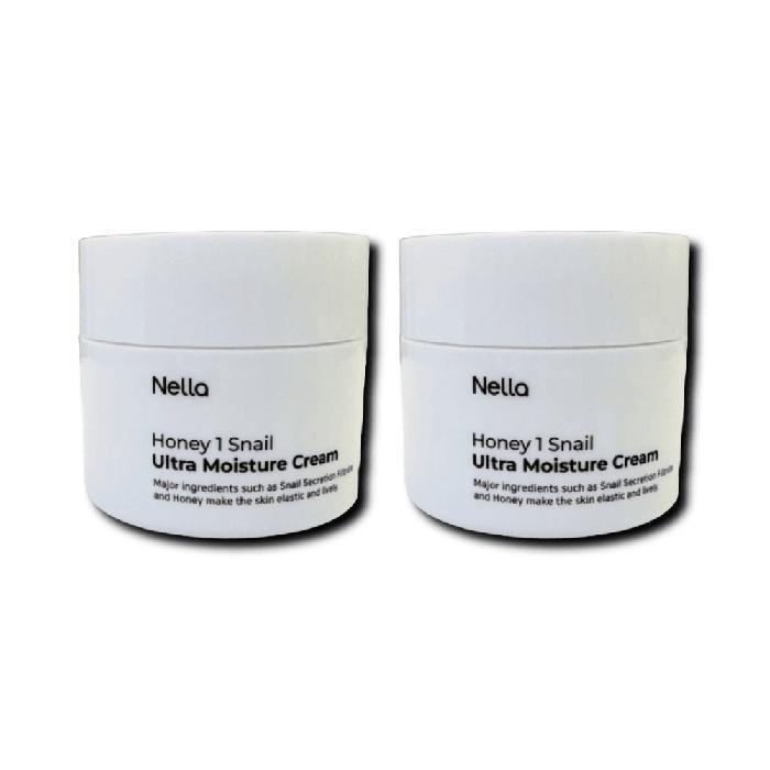 [Nella] Snail Moisture Cream 100ml (2ea) Large Capacity Moisture Nourishing Elasticity Wrinkle Improvement Care (17503266)