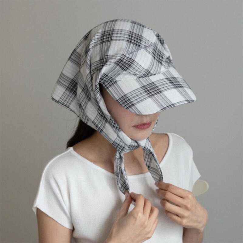 Women's and Men's Checkered Kerchief Cap Hat