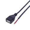 USB Power Pigtail Cable USB Male to 2 Pin Bare Wire Open End Power Pigtail Cord for LED Fan Camera Accessories