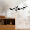 Metal Shark Wall Art, Outdoor Indoor Sculpture for Living Room Office Courtyard Balcony, Modern Farmhouse Decor