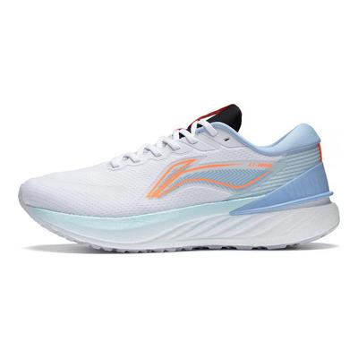 Li Ning Yue Ying 2.0 Rebound Reflective Lightweight Low-Top Running Shoes Men Sneakers White Blue ARHS021-1