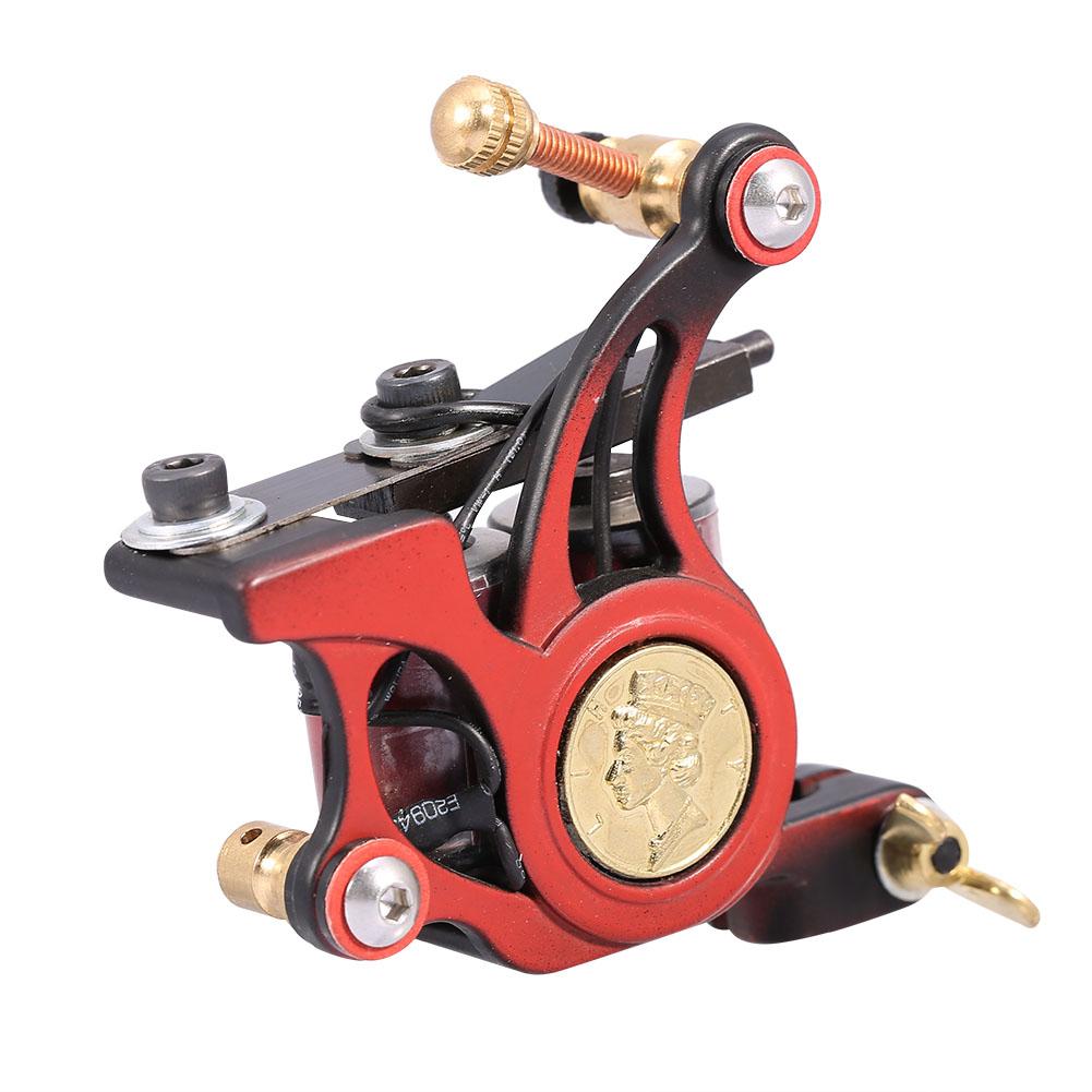 Professional 10 Warp Coil Tattoo Machine Portrait Pattern Tattoo Gun Shader Liner