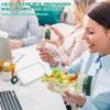 1Pc Sealed Plastic Salad Container Side Open Salad Jar Keep Fresh Salad Pod Lunch Salad Container with Cleaning Brush for Office
