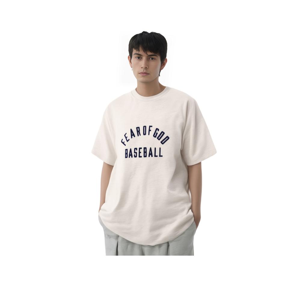 Fear of God Baseball Tee Cream Heather/Navy Men Tops FG50-063OCJ-108