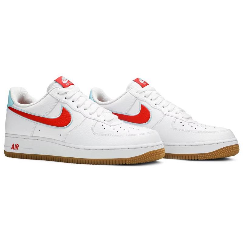 Nike Air Force 1 Low White Chile Red Glacier Ice Sneakers DA4660-101