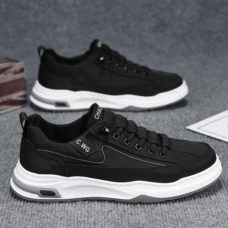 

2026 Autumn Fashi Trend Men s Casual Versatile N Slip Sports Shoes Low Top Comfortable Breathable Slip Platform sneakers 44 чорний