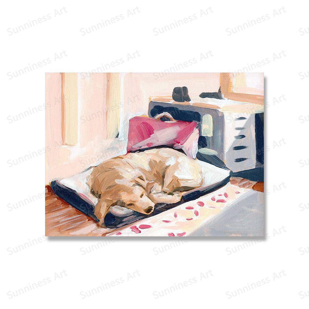 Coffee Lover Poster Fruit Sunflower Floral Print Wall Art Canvas Painting Animal Dog Pictures for Living Room Kitchen Home Decor