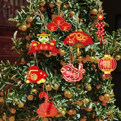 8pcs Chinese New Year Decoration Pendant Year of the Snake Lantern Style Lunar New Year Spring Festival Party Hanging Ornaments