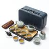 Jiakangming Ge Kiln Portable Tea Set