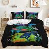 Cartoon Little Dinosaur Three-Piece Digital Printing Duvet Set Suitable For Children'S Bedroom Decoration