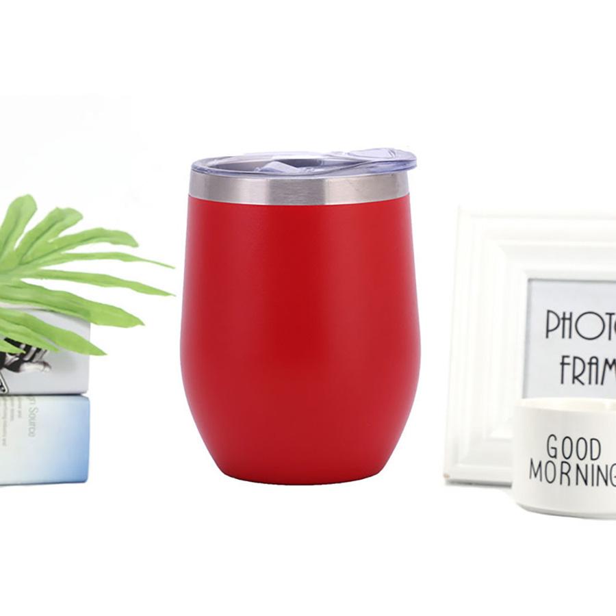 12oz Eggshell Cup Stainless Steel Vacuum Thermos Cup Double-Layer Vacuum Insulation U-Shaped Egg Cup Portable Office Thermal