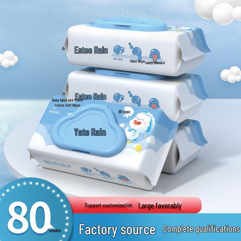 

Household Value Pack: 80-Count Large Wet Wipes for Baby, Hand, Mouth, and Butt