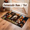Horse Theme Soft Crystal Velvet Rug Custom Name & Text Print Non Slip Floor Rug for Bedroom Living Room