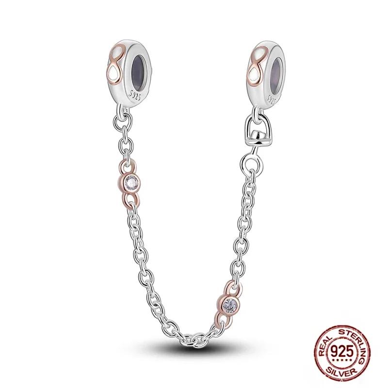 New Copper Charms Buttefly Daisy Safety Chain Cat Paw Change Beads Fit Original Bracelet Ladies Diy Jewelry