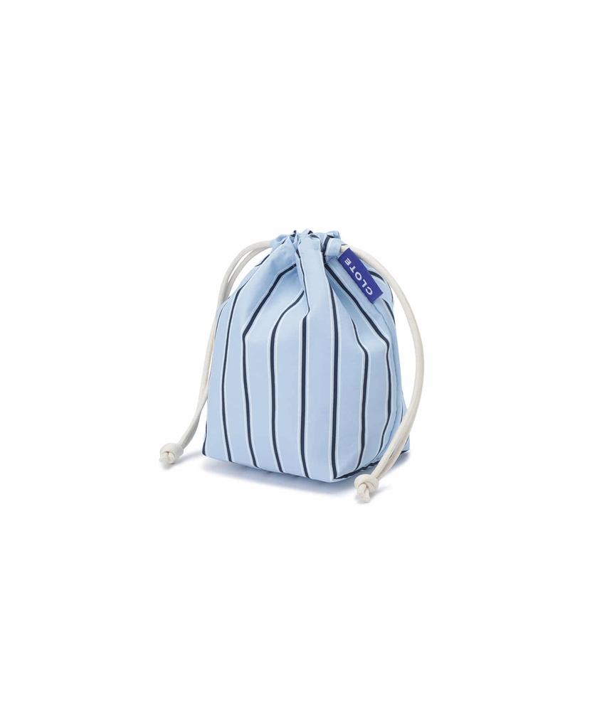 Clote String Pouch Mini - Striped Blue