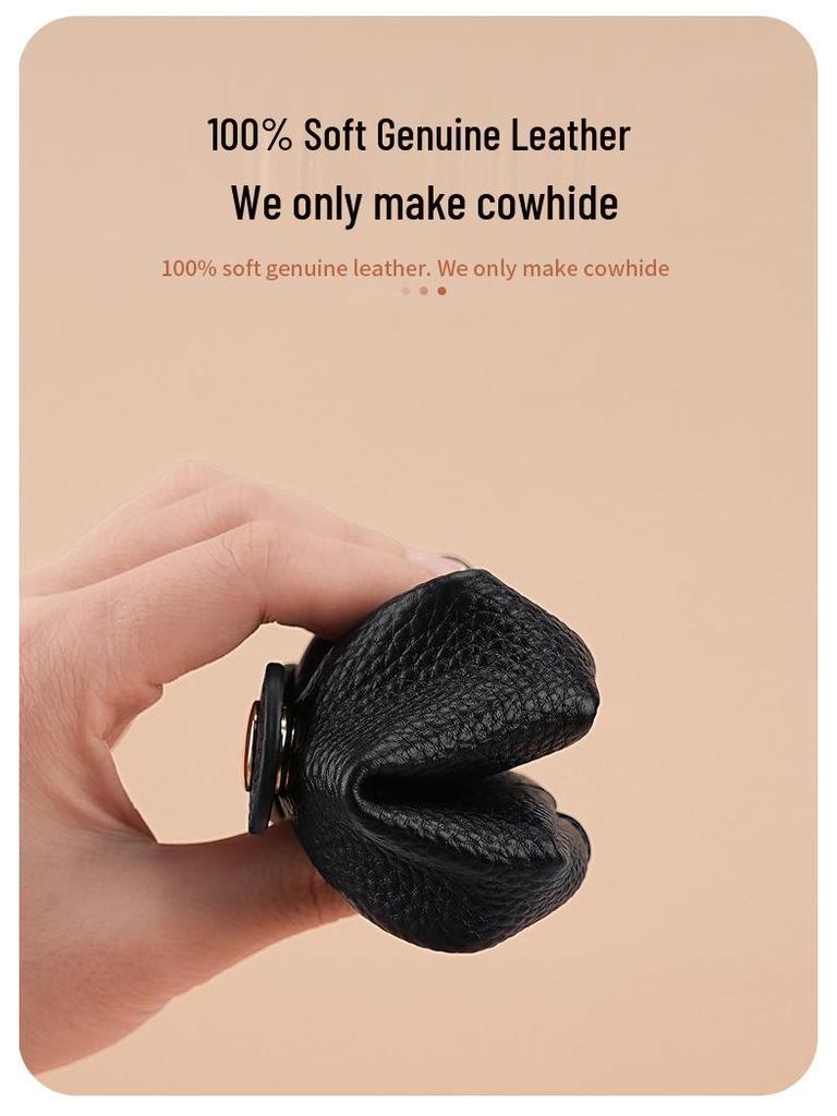 Stylish Mini Cowhide Coin & Lipstick Purse for Women