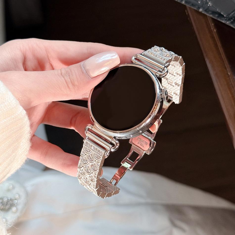 

18/20/22 мм Ремешок для часов для Samsung Galaxy Watch 8/7/4 6 Classic 5 Pro Роскошный браслет-ремешок с чешуей русалки для Amazfit GTS Huawei 18MM