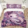 3pcs Axolotl On a Tree Printed Duvet Cover Set (1 * Cover+2 * Pillowcase, Without Core), Suitable for Home Bedroom,