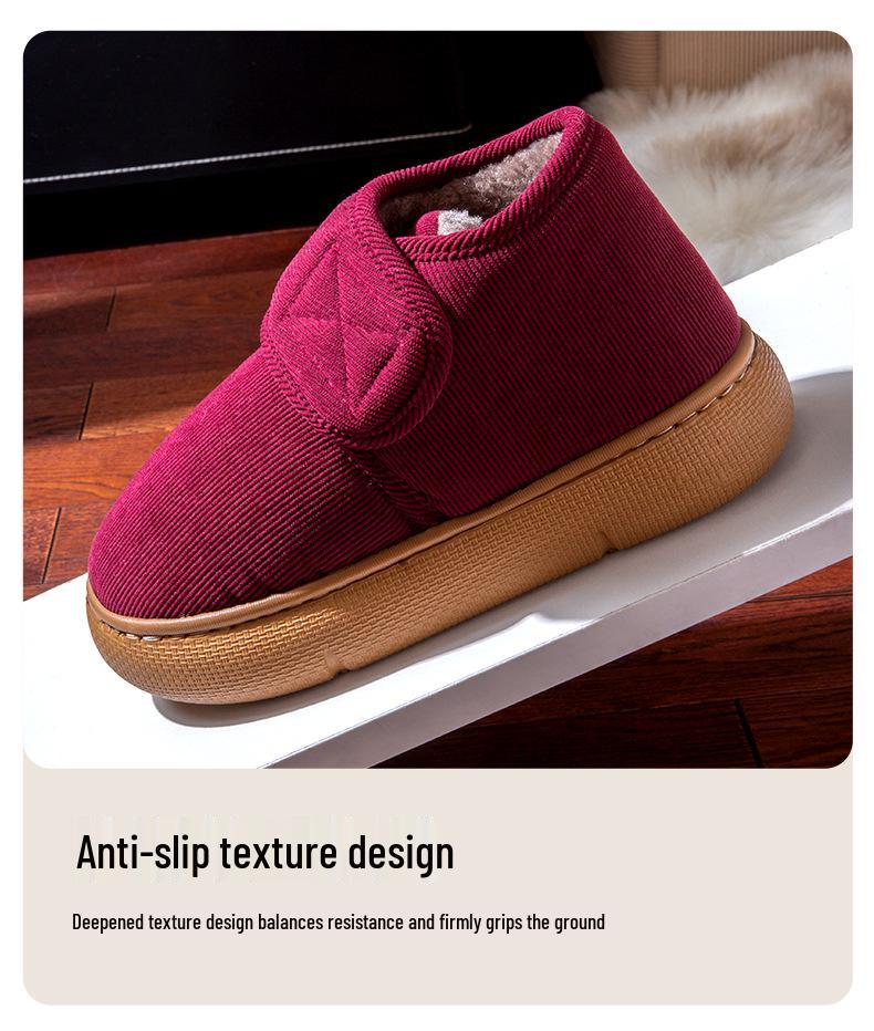 2025 New Windproof Non-Slip Winter Slippers for Men & Women: Warm Indoor/Outdoor Cotton Shoes