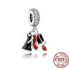 Red Motorcycle Rider & Good Fortune Carp Fish Dangle Charm Beads Fit Original Fasion 925 Sterling Silver Bracelet Women Jewelry