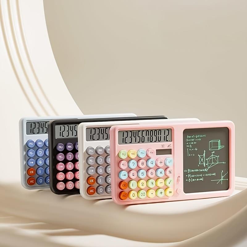 Kalkulator, Wielofunkcyjny Kalkulator Biurkowy z Tablicą do Pisania Ręcznego, Zasilany Bateryjnie/Solarnie, Asystent Memo, Wyświetlacz z Dużym Ekranem,