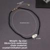 Necklace: White, Fashionable, Versatile, Niche, Fresh Jewelry; Black Pearl Necklace
