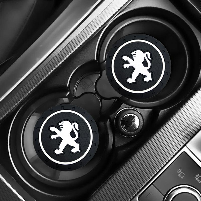 Auto-Getränkeuntersetzer Anti-Rutsch Flaschenhalter Untersetzer Auto Zubehör Für Peugeot 308 408 508 RCZ 208 3008 2008 206 207 108 406 407 408 206 207 208 306 307