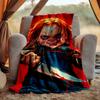 Chucky Flannel Blanket Soft Warm All-Season Throw, Design for Camping, Car Travel, Hiking Sofa, Bed, Office Perfect Gift for Parties