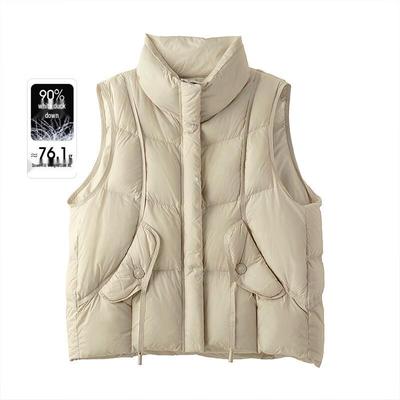 Siboshe Women's 90% Down Stand Collar Vest