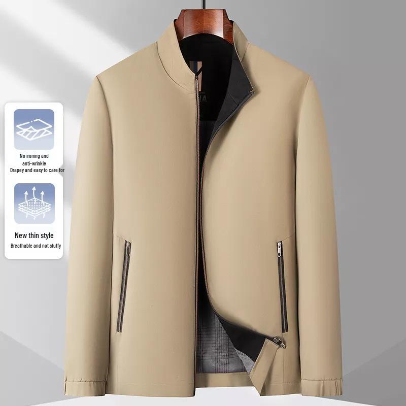 Men's Spring/Autumn Executive Casual Jacket - Middle-aged & Elderly Dad Wear