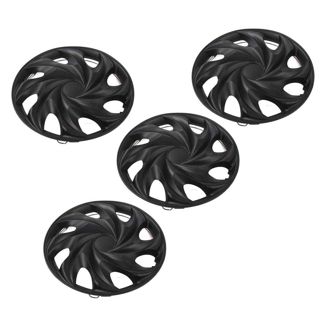 4 szt. Pokrowce na obręcze kół 15 cali Stylowy wygląd Ochronne Czarne Wytrzymałe Kołpaki Pokrowce na koła do Większości Samochodów Ciężarowych Vanów