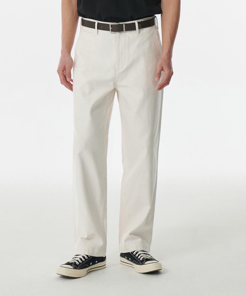 MUSINSA STANDARD Back Satin Tapered Officer Pants [Cream]