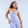 DFYNE Yoga Wear: V-Neck Tank Top & Seamless Long Pants Set