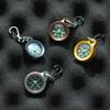 Mini Aluminum Alloy Compass Keychain Pendant Outdoor Hiking Camping Mini Portable Compass Bag Charm